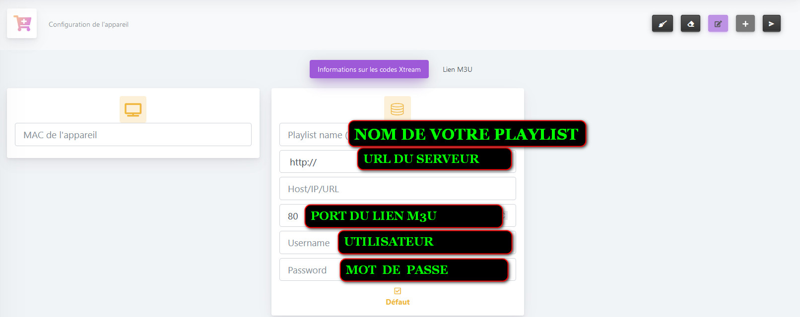 SET IPTV X TREAM CODES NOUVELLE INTERFACE