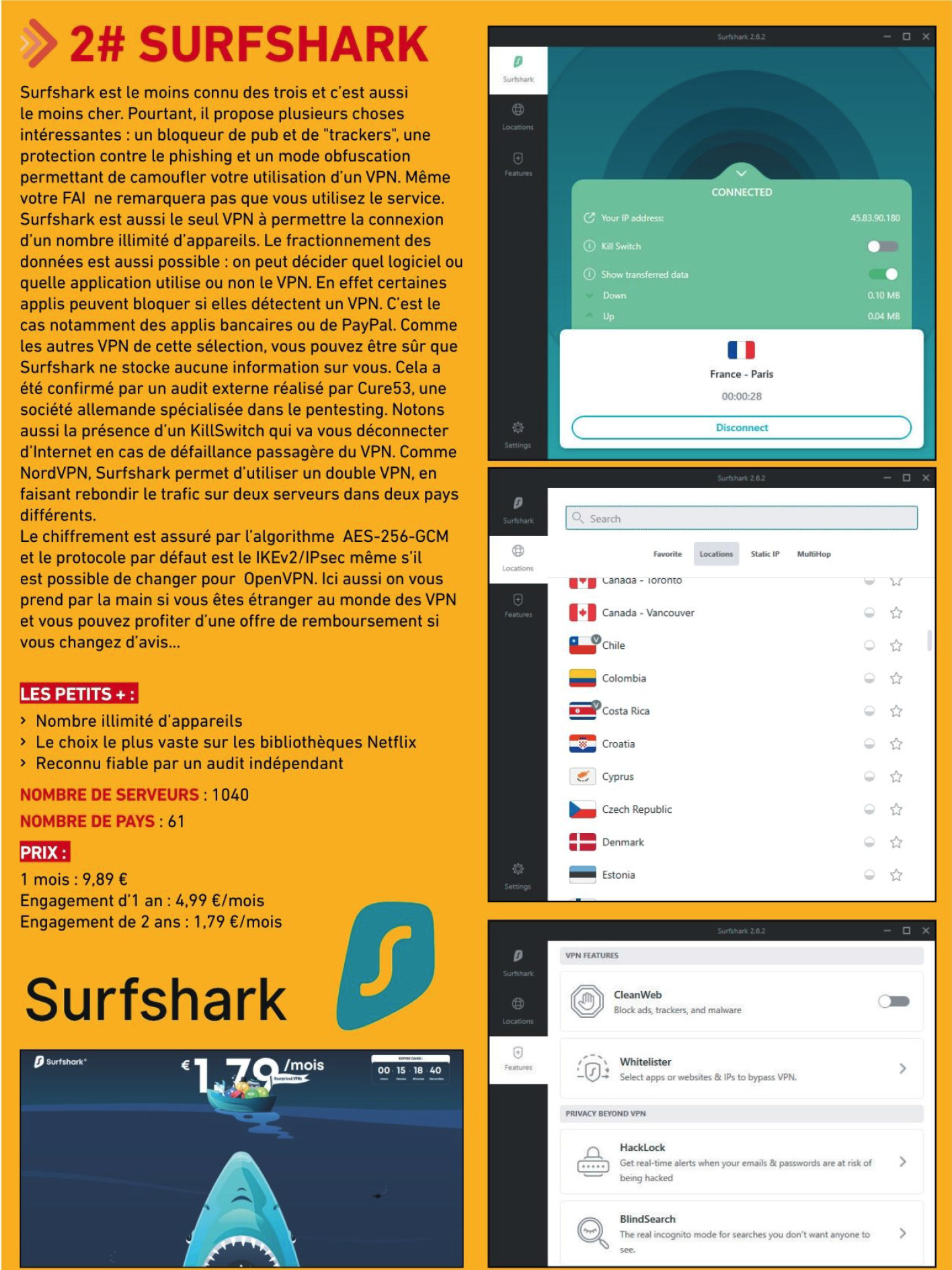 SURSHARK LE NUMERO 1 DE TOUS LES VPN